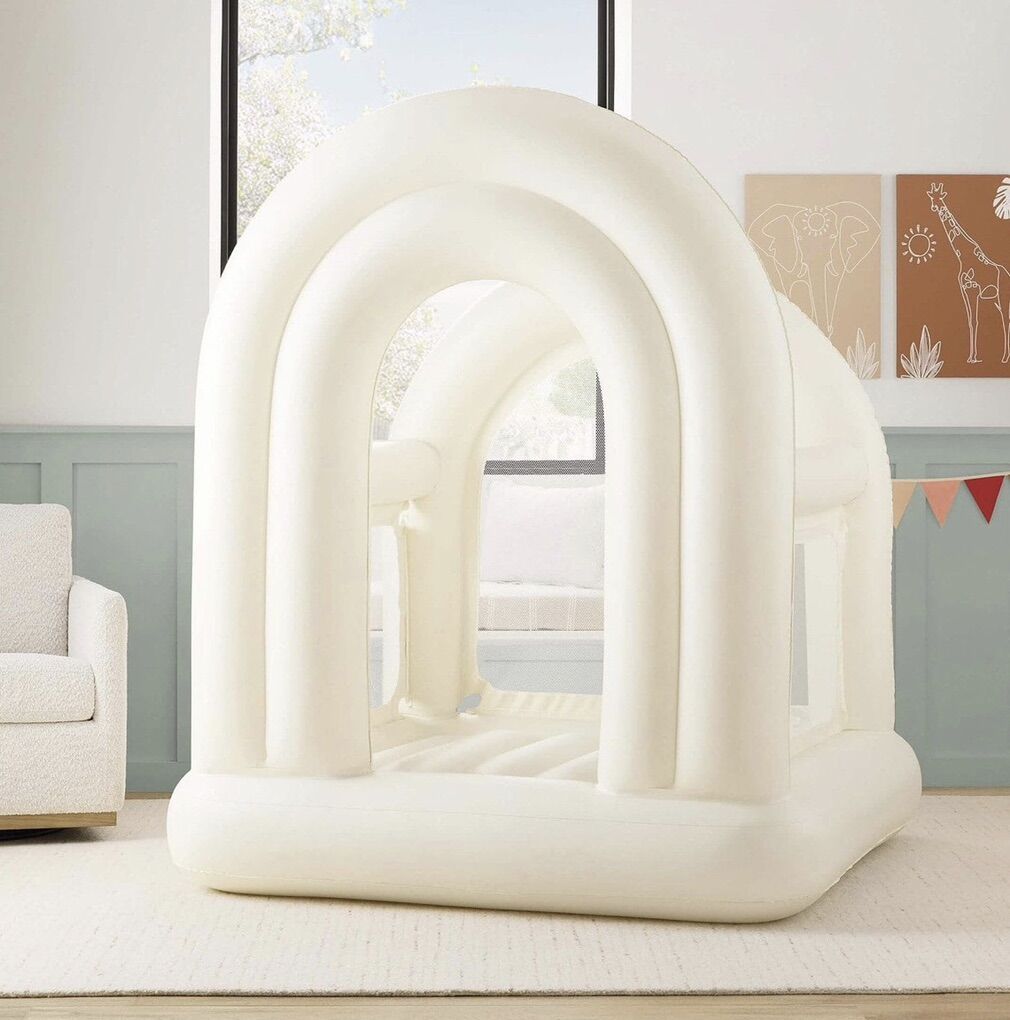 Cream Indoor Double Arch Bounce House