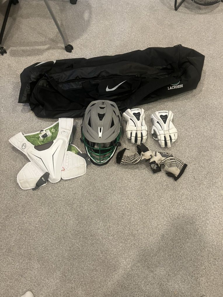 Laccrose pads helmet and gear