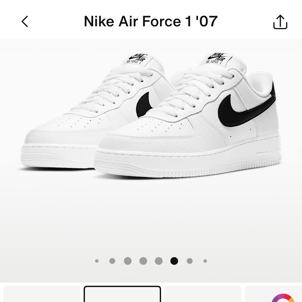 New Air Force 1 '07 White/Black Mens size 13