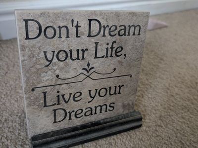 live your dreams tile plaque