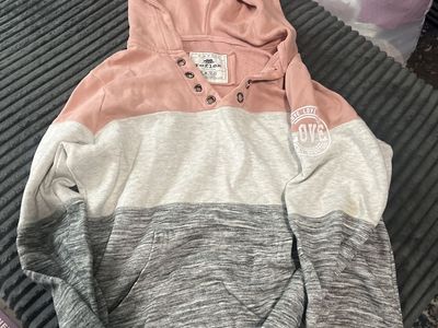 Reflex Colorblock Hoodie Sweatshirt Size Large Pink Gray White