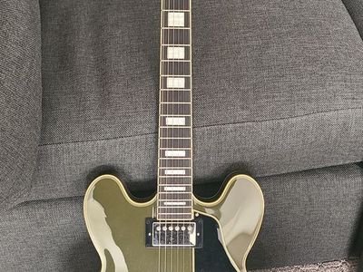 Epiphone Exclusive Shinichi Ubukata ES-355 Custom Electric Guitar (with Case), Olive Drab,