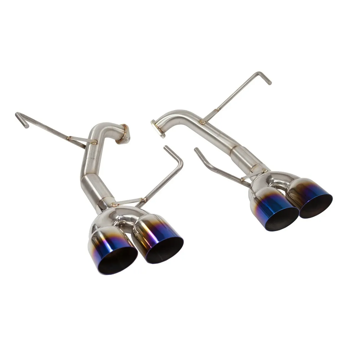 Nameless Performance Axle Back Muffler Delete Single Wall Neochrome Tips For 2019-2021 Subaru STI RSPD086