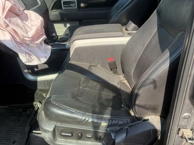 2012 Ford F-150 Black Leather Interior Seats Set Front and Rear