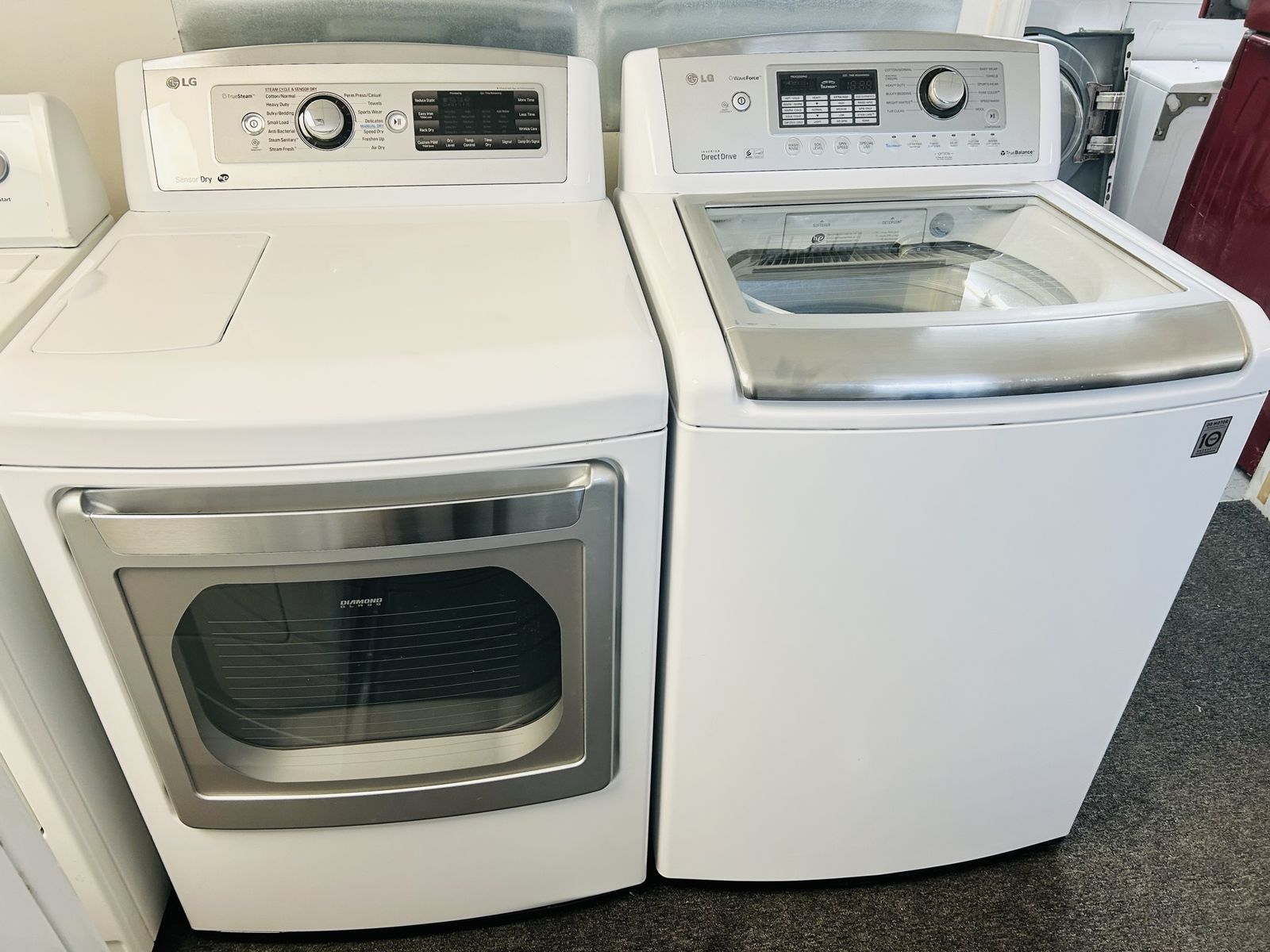 LG super capacity washer and dryer set 