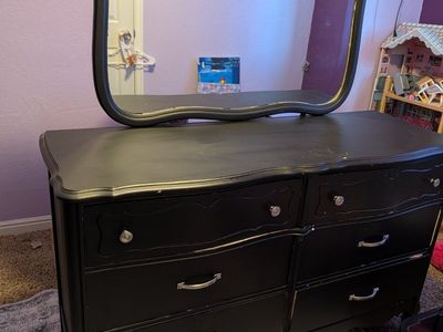 dresser and desk