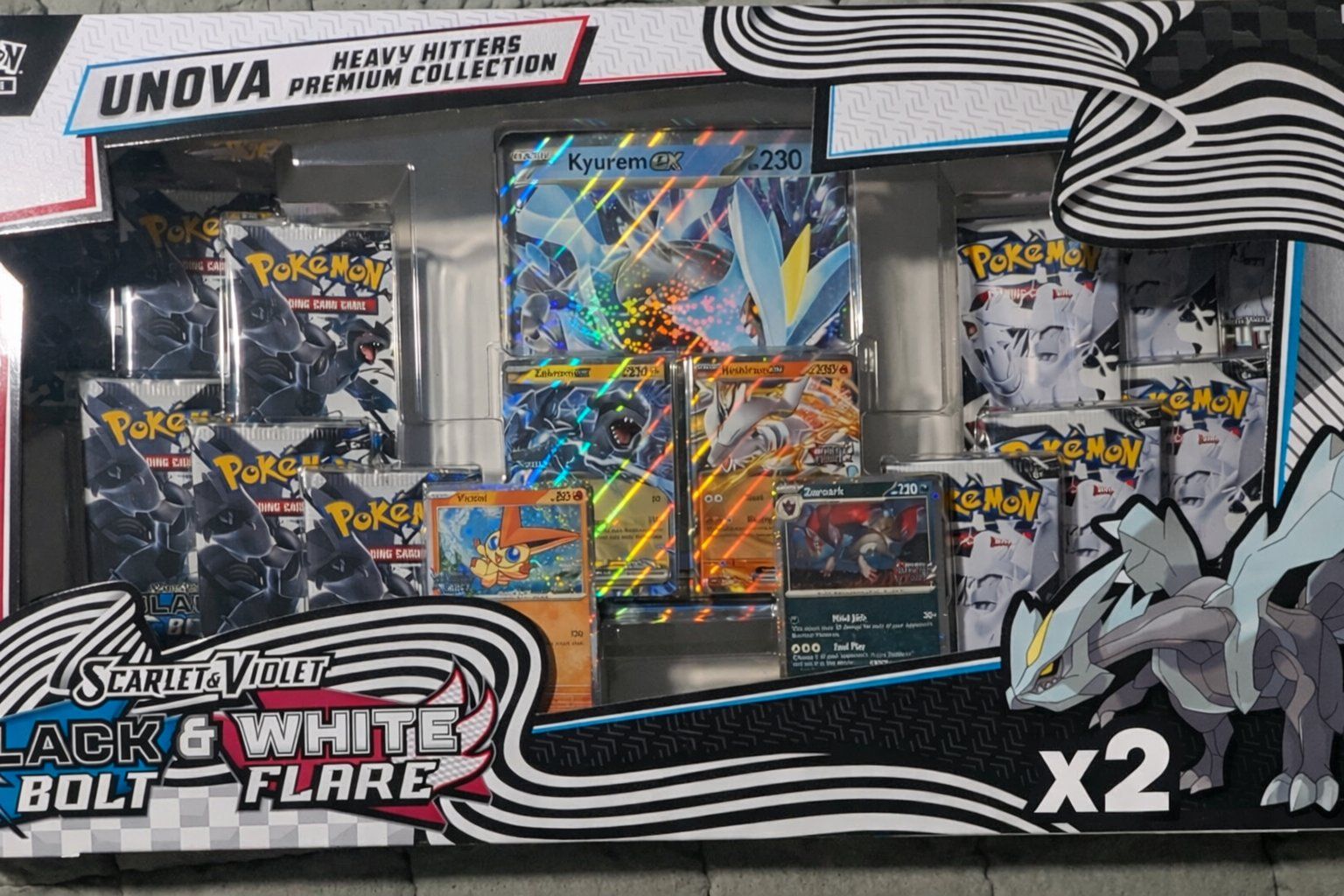 Pokemon Black Bolt White Flare heavy hitters collection x2