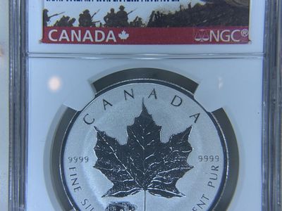 NGC Certified 2016 Canada $5 Silver Maple Leaf WWI Mark V Tank Privvy PF69 First Day Issue