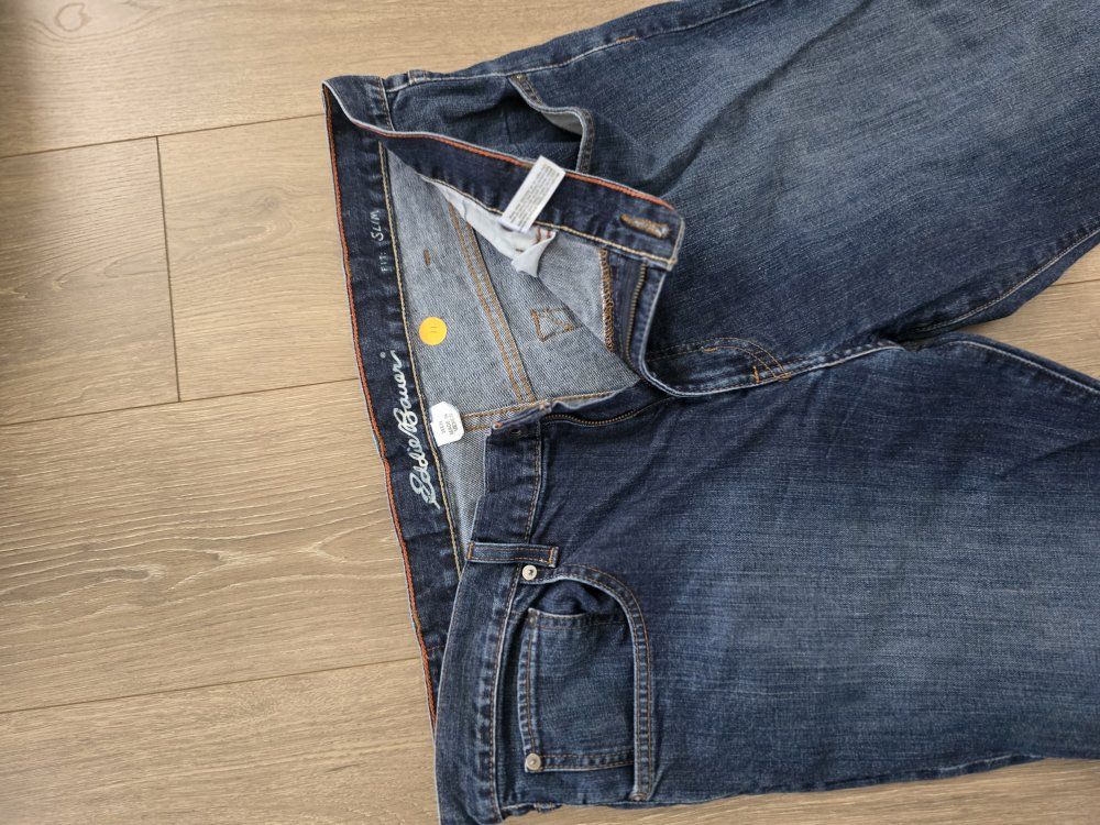 Eddie Bauer Men's Slim Fit Blue Jeans Denim Pants 38x30 