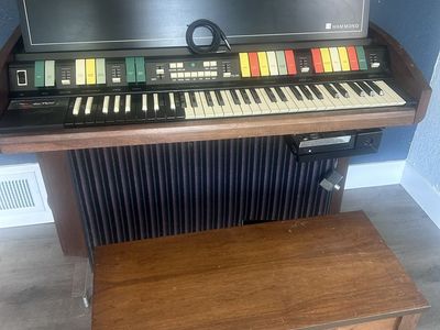Vintage Hammond Organ with Bench - Classic Electronic Keyboard Instrument