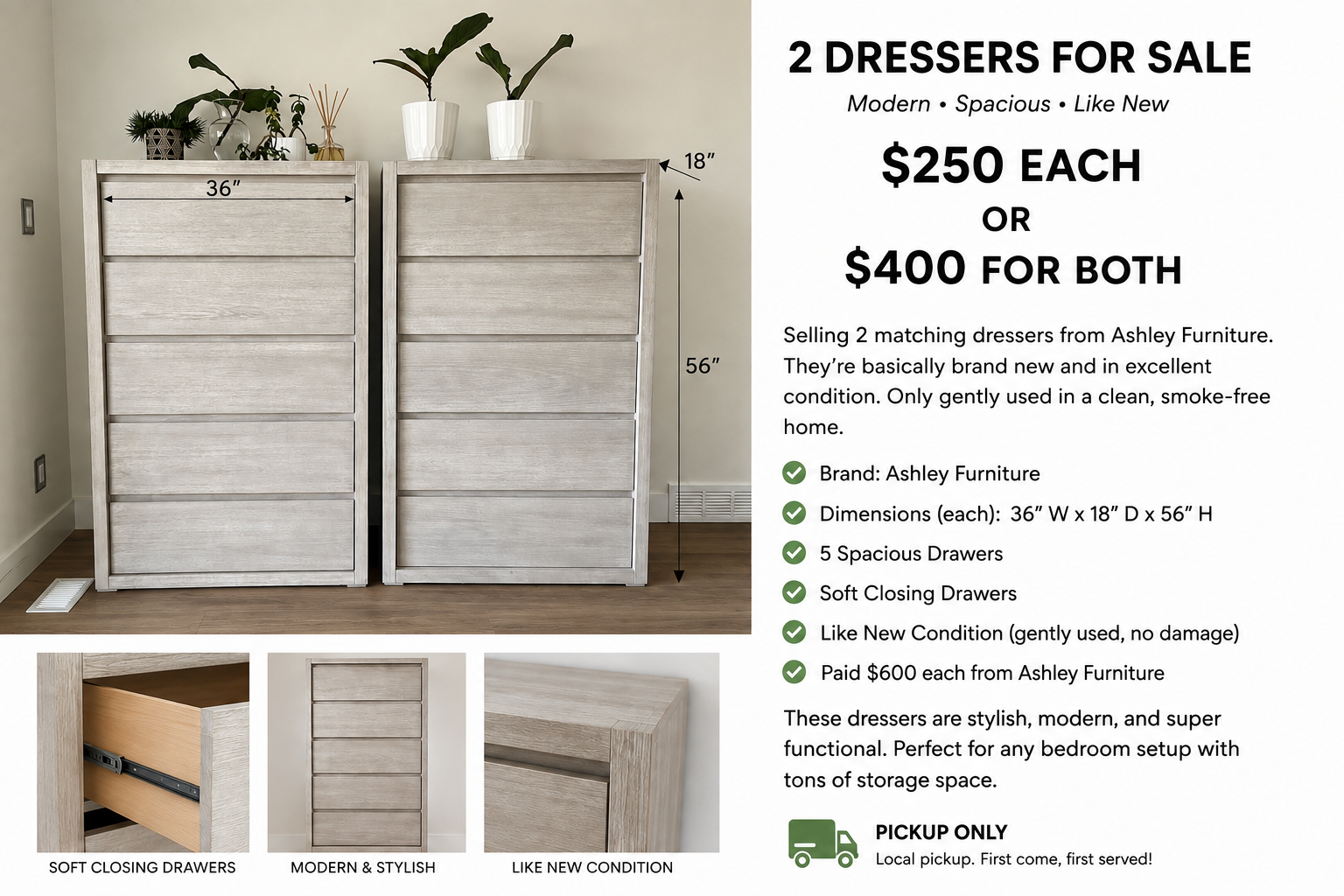 Practically New Dressers