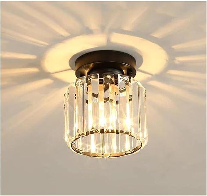 NEW Mini Crystal Chandelier, Semi Flush Mount Ceiling Lighting Fixture