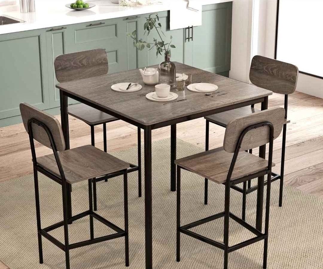 5-Piece Counter Height Dining Table Set with 4 Bar Stools
New in Box