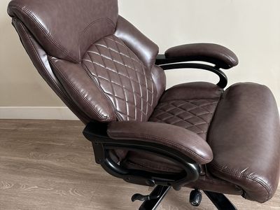 Reclining Executive Office Chair with Footrest
