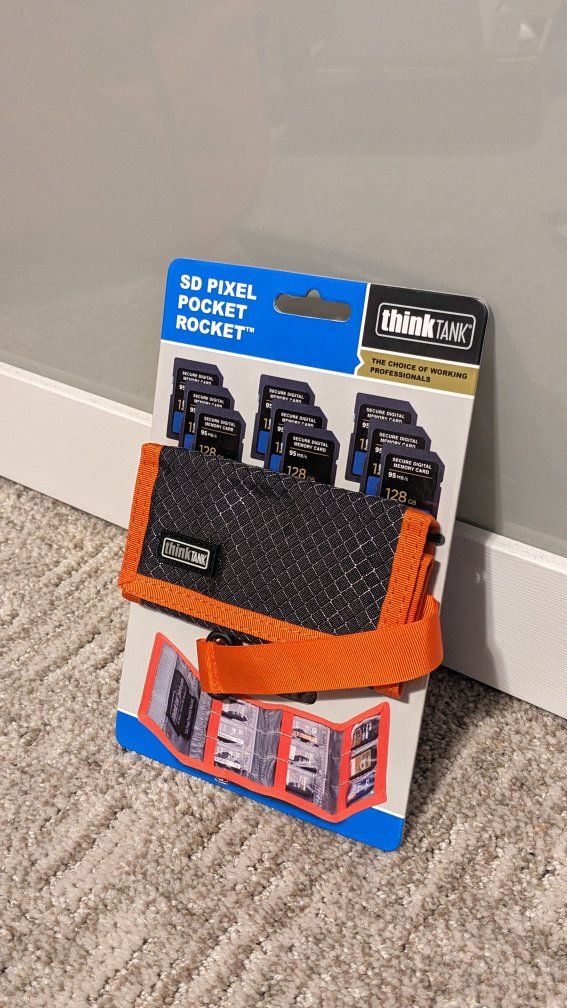 Think Tank SD Pixel Pocket Rocket Memory Card Wallet Carrying Case - Black/Orange