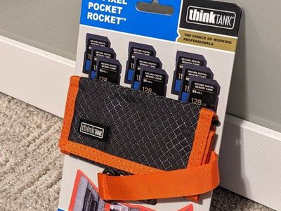 Think Tank SD Pixel Pocket Rocket Memory Card Wallet Carrying Case - Black/Orange