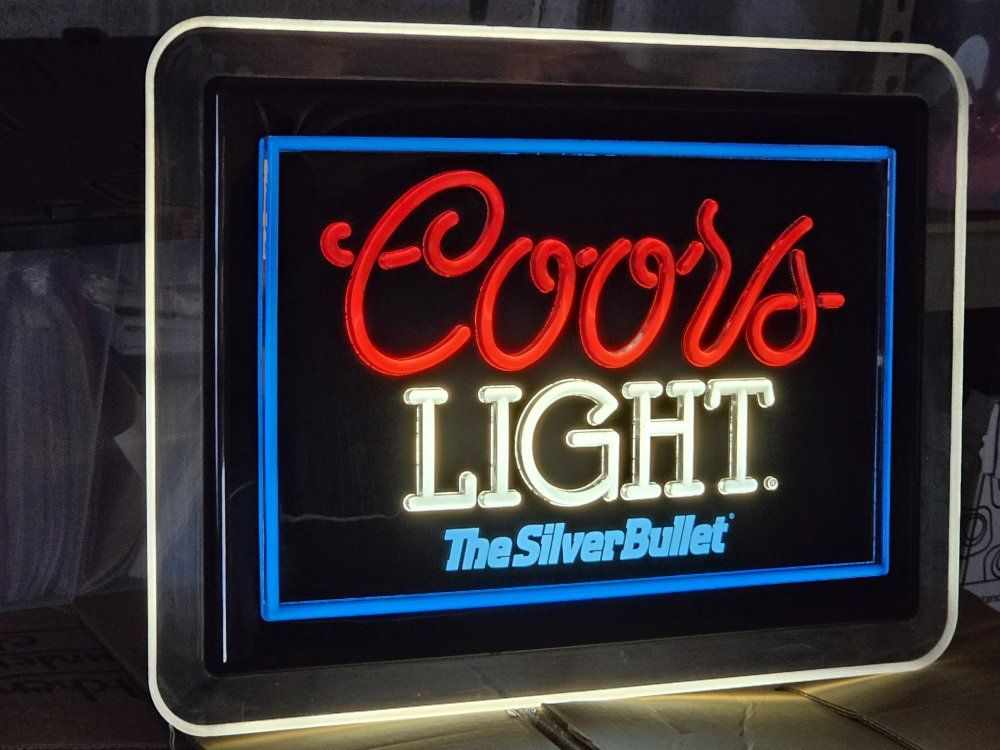 Coors Light "The Silver Bullet" Neon Sign Bar Light - Fully Functional Wall Decor