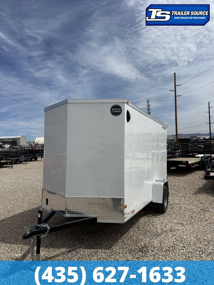 6x12 Wells Cargo FastTrac Enclosed Cargo Trailer - 6'6" Interior - 3.5K GVWR - Barn Doors