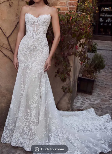 CALLA BLANCE size 12, white/light wedding dress