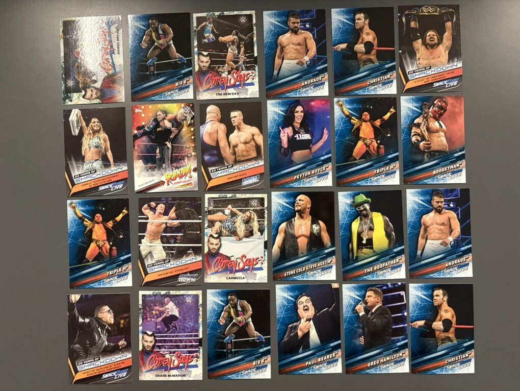 2019 Topps Smackdown Live Cards Lot of 24!