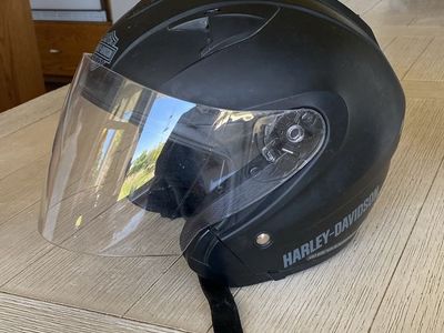 Harley-Davidson HD-H04 DOT Certified Motorcycle Helmet - Matte Black with Visor