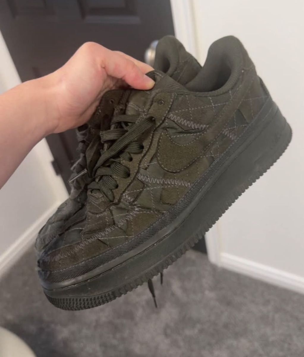 Nike Air Force 1 Low 'Quilted Olive' Sneakers - Men's/Women's Used Billie Ellish
