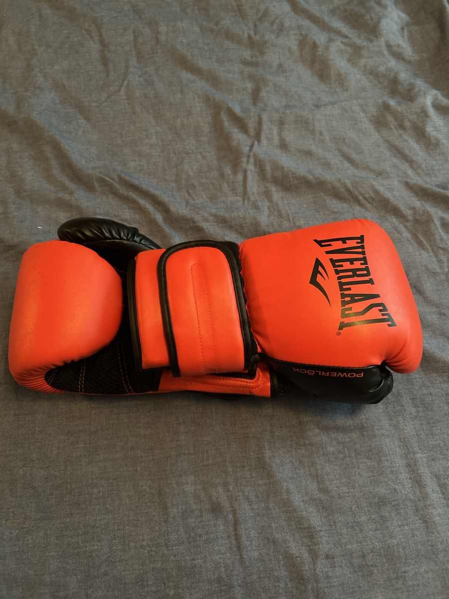 Everlast Powerlock Boxing Gloves - Orange/Black, Excellent Condition 14oz