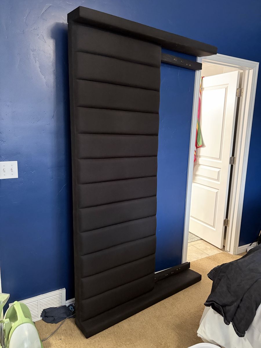 Upholstered Black Headboard - King