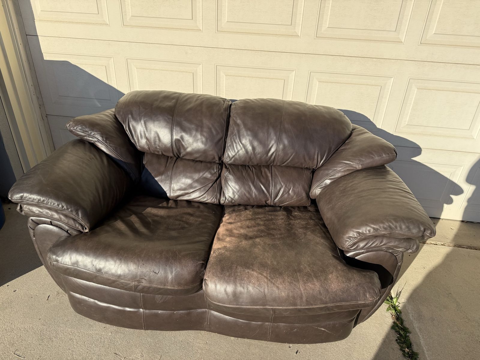 Brown Leather Couch