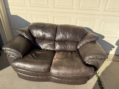 Brown Leather Couch