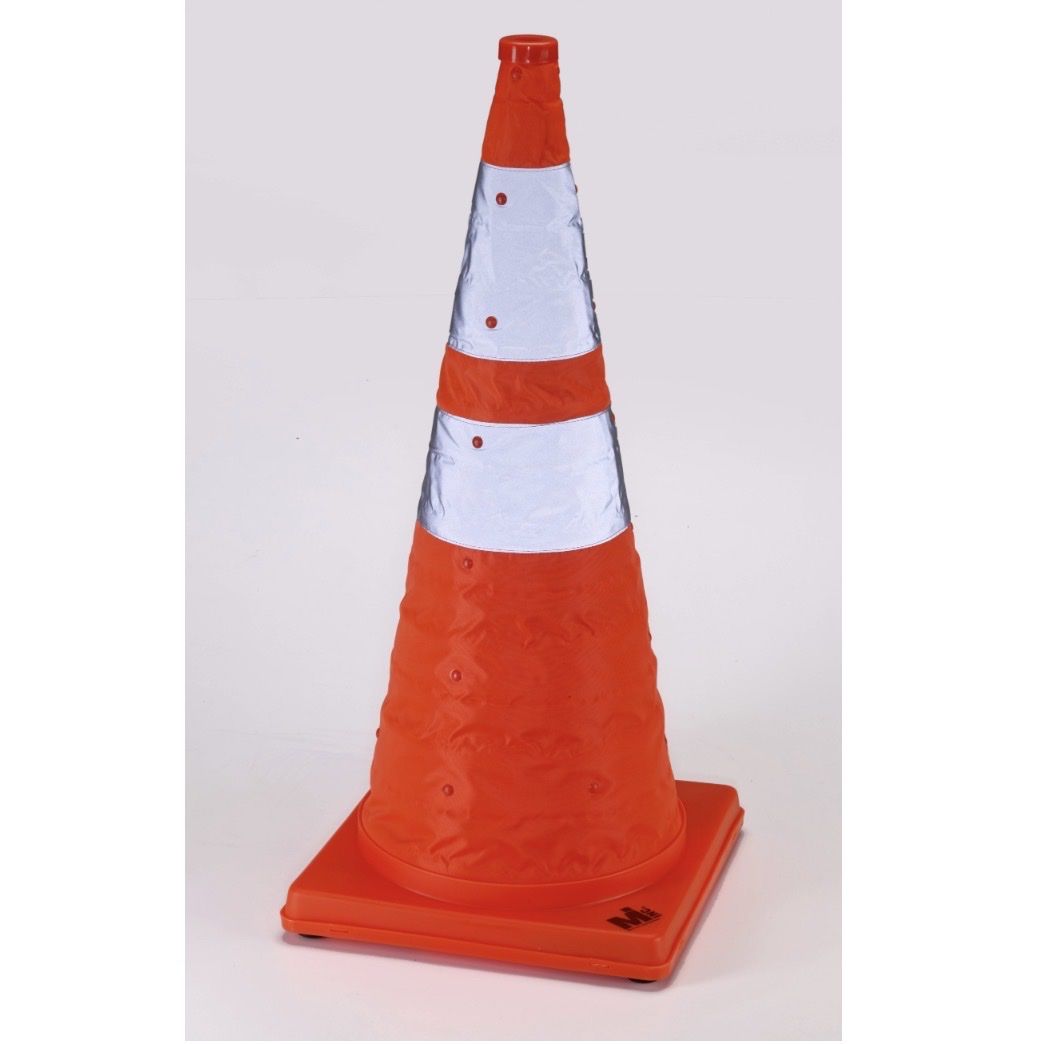 New set of 5- 28 inch light-up Collapsible Cones