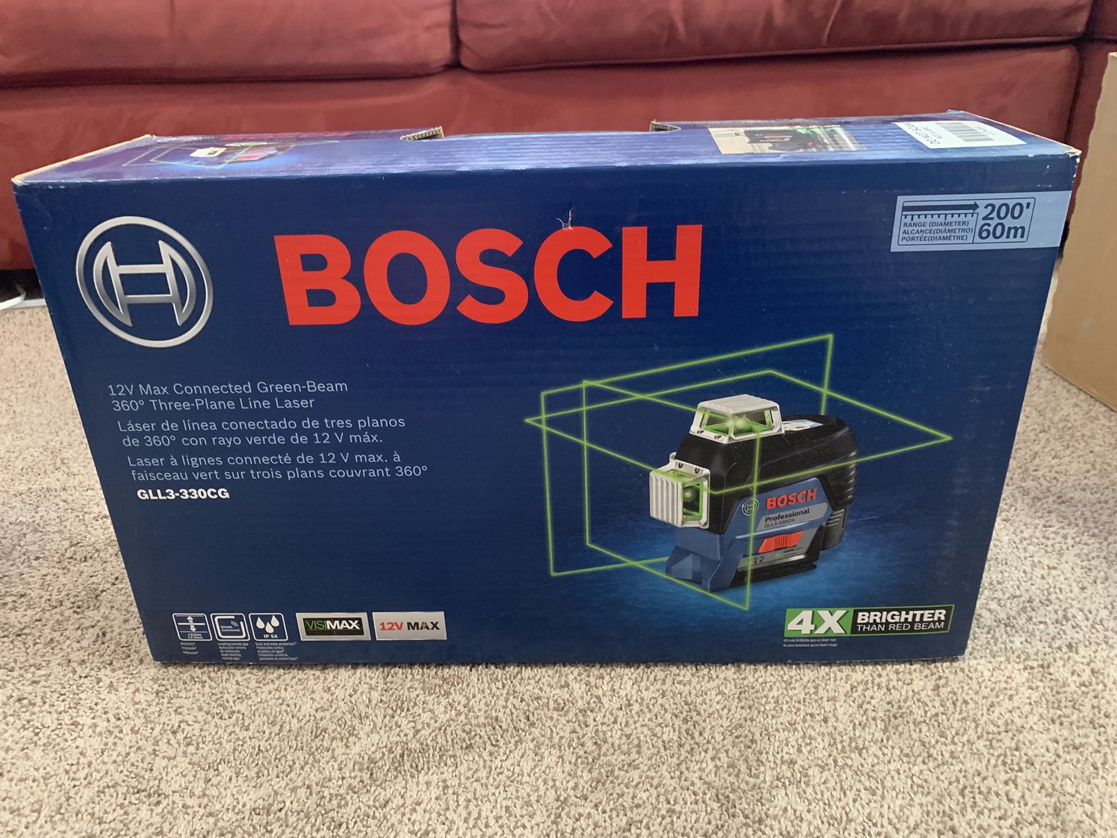 Bosch GLL3-330CG 3-plane green laser level