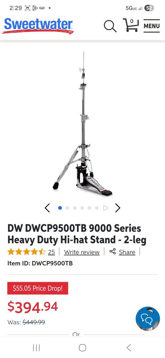 DW 9000 hi hat stand