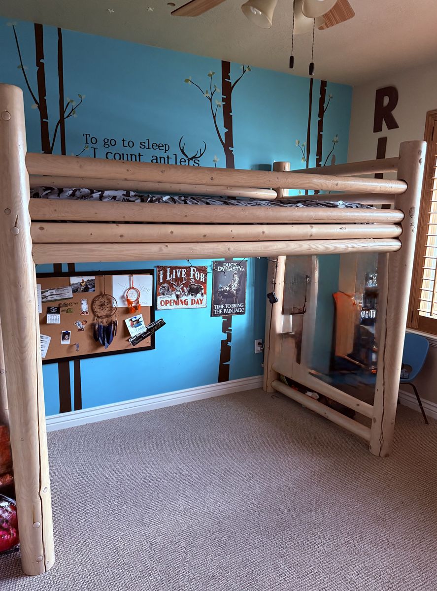 Log Loft Bed Twin