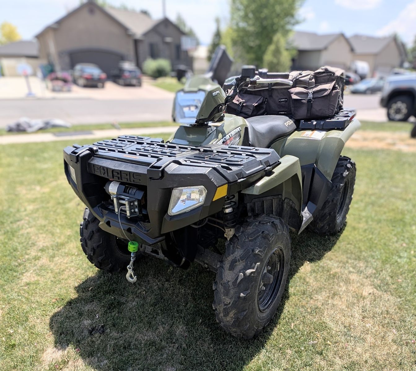 2005 Polaris Sportsman 500 HO — with Snow Plow & Dump Trailer
