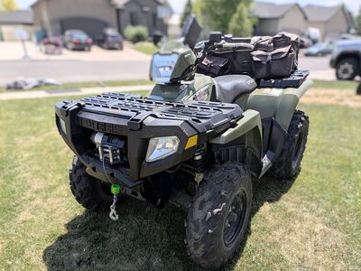 2005 Polaris Sportsman 500 HO — with Snow Plow & Dump Trailer