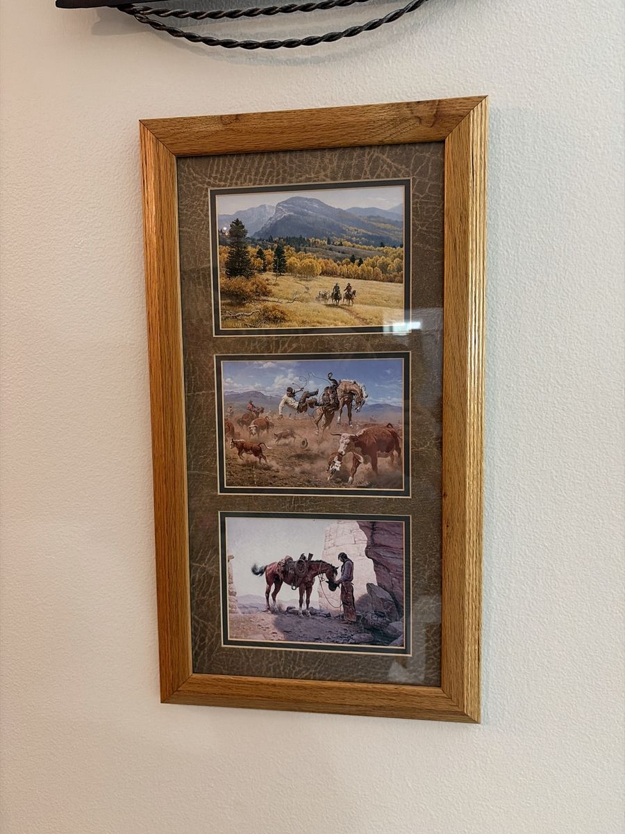 Triple Stuff Happens W/Solid Oak frame