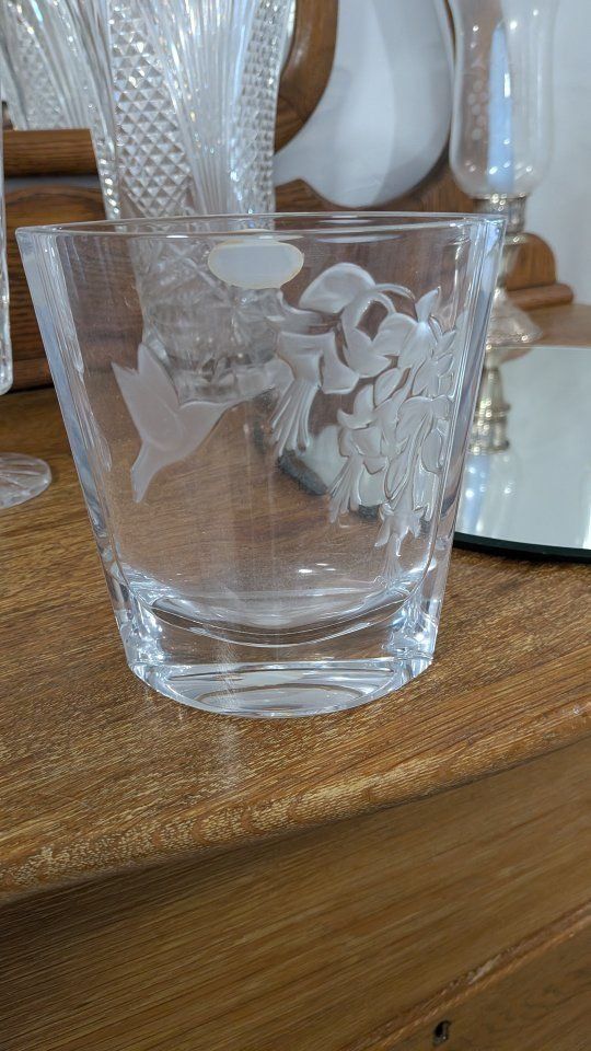 Crystal watched bird vase for Mother's Day flowers