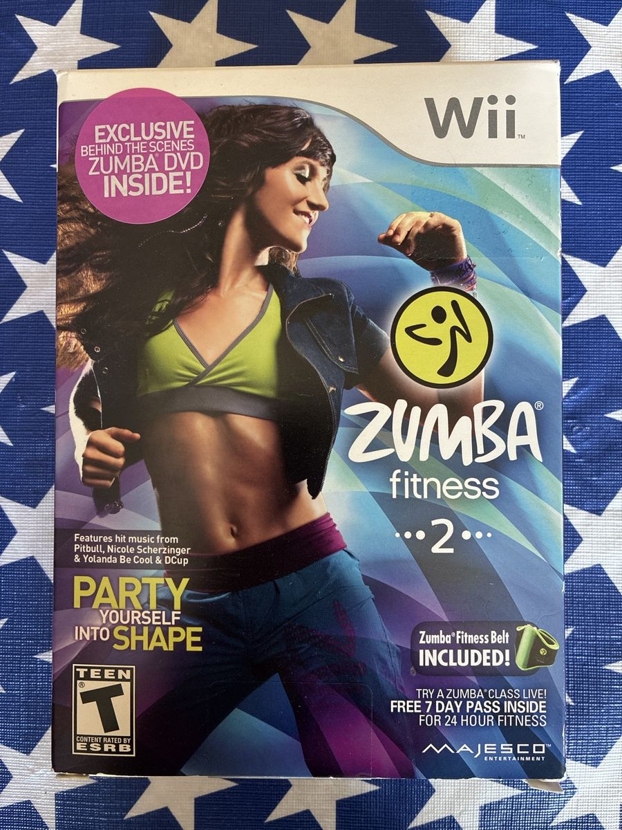 Unopened - Zumba Fitness 2 Nintendo Wii Game w/ Zumba Fitness Belt & DVD - Party Yourself into Shape!