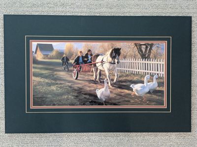 The Pony Cart by Utah Artist Robert Duncan, Gift for Mother's Day, Fine Art Print, Matted Print, Utah Art, Local Artist