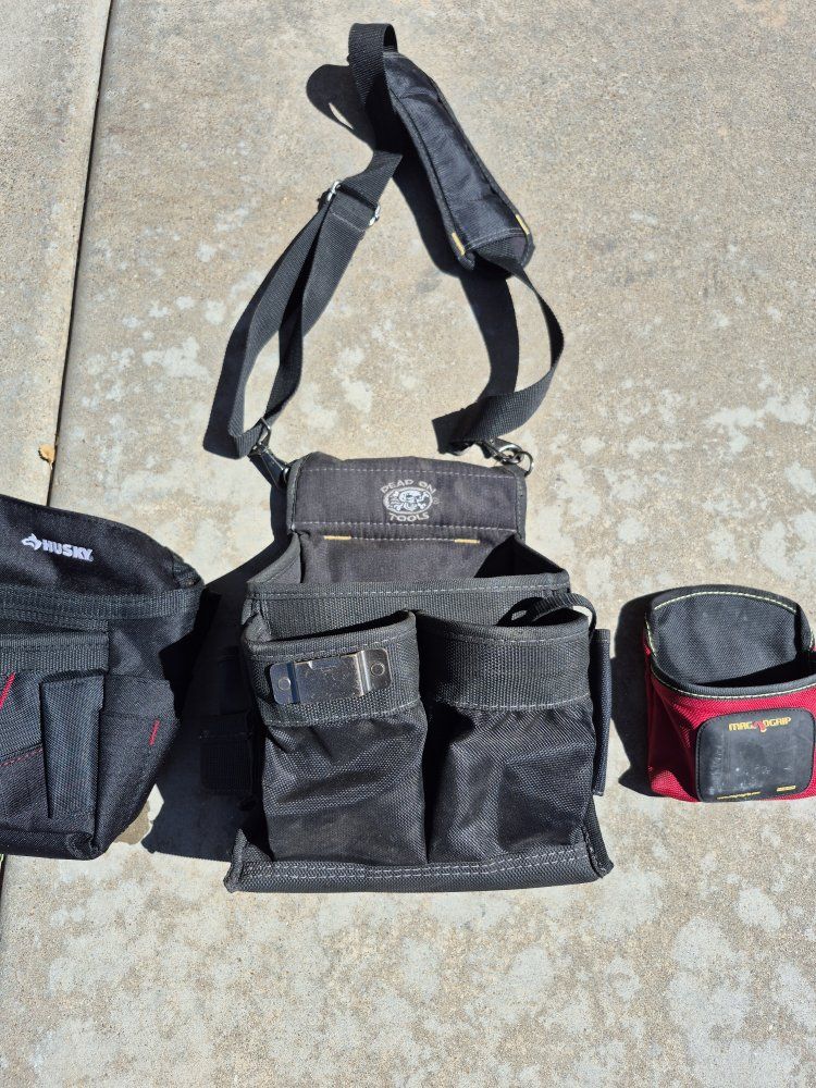 Husky, Dead On Tools, MagnoGrip Tool Belt Pouches and Shoulder Strap