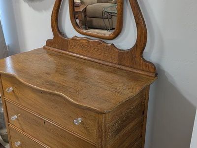 antique vintage dresser with mirror