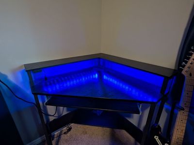 Black corner desk