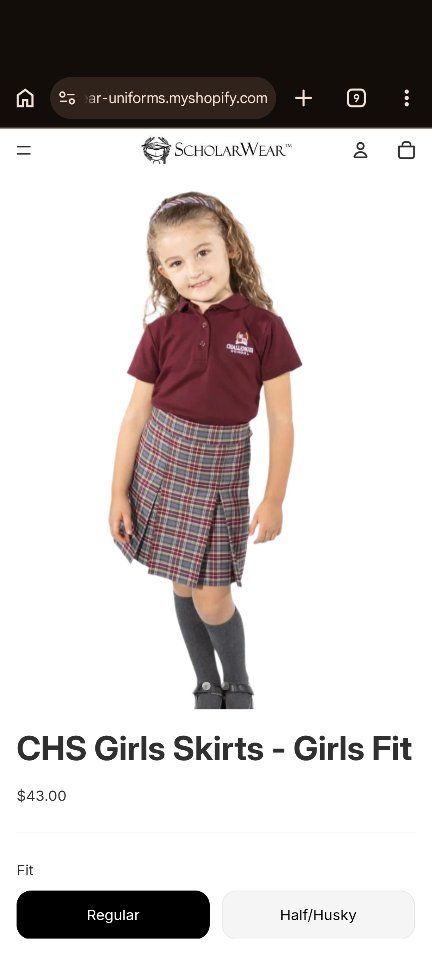 ScholarWear Challenger Girls Plaid Skirts, size 5, pull on