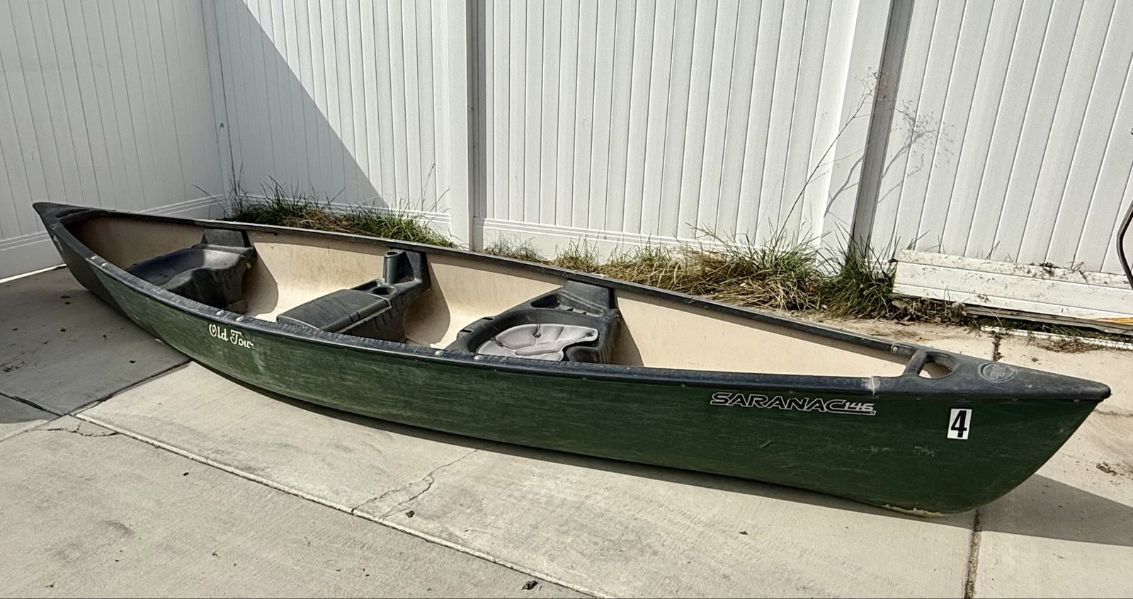 Old Town Saranac 146 Canoe - Good Condition - Seat