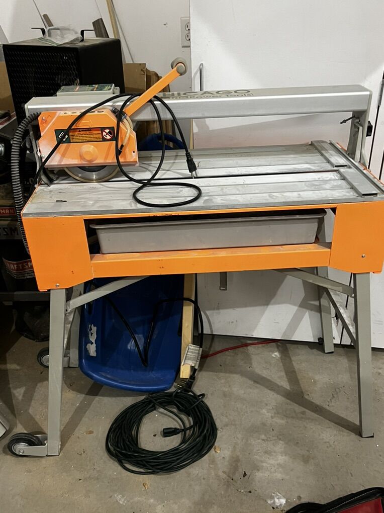 Tile Saw Cutter Large Industrial Table Free Stand