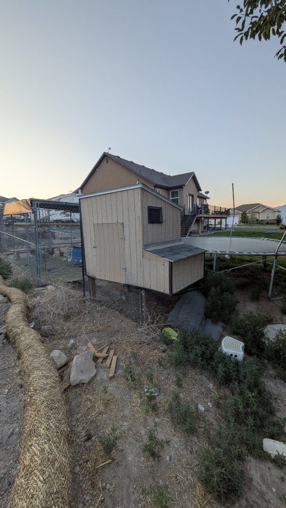 Spacious Backyard Chicken Coop with Integrated Run - Ideal for a Small Flock