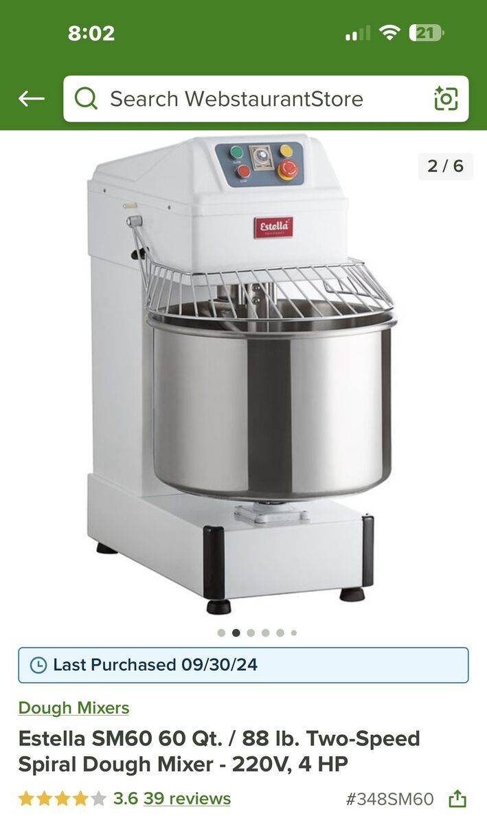Brand new commercial dough mixer