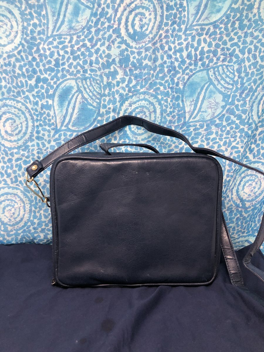 Vintage Cassette Tape Storage Case – Navy Blue