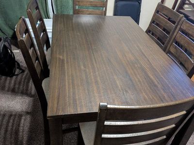 Used Wood Dining Room Table Set